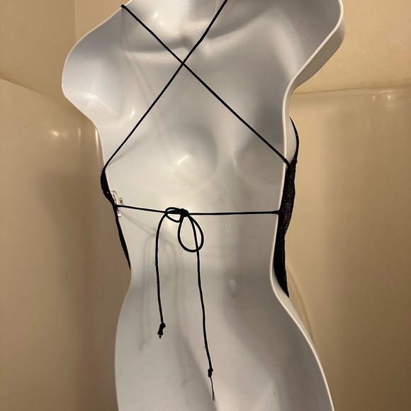 Vintage BACKLESS sparkly zebra print top - Picture 7 of 10